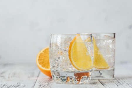 Glasses of gin and tonicの写真素材