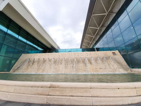 ROME, ITALY - JULY 9: Rome â Fiumicino International Airport "Leonardo da Vinci" on July 9, 2019. Fiumicino is an international airport in Rome and the major airport in Italy.のeditorial素材