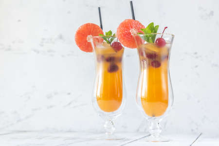 Greyhound cocktails on whiteの写真素材