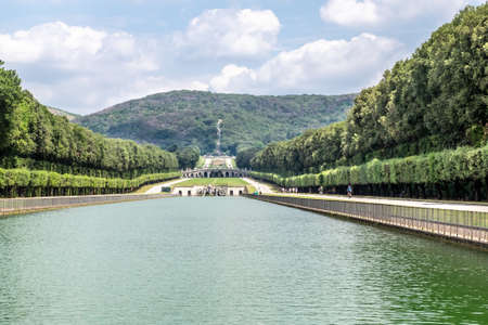 18th Century The Fountain of the Dolphins, Caserta, Italyのeditorial素材