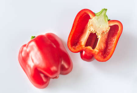 Fresh bell pepper: cross section