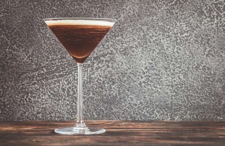 Espresso Martini cocktail garnished with coffee beans