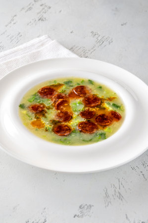 Caldo verde popular soup in Portuguese cuisineの写真素材