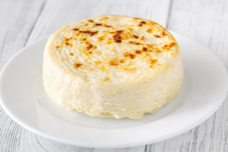 Oven Baked Ricotta cheese on the plate