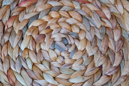 Concentric background, woven from natural slightly tinted stems