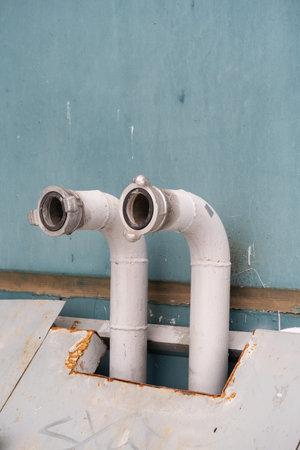 Pipes of the communication system of a large residential building
