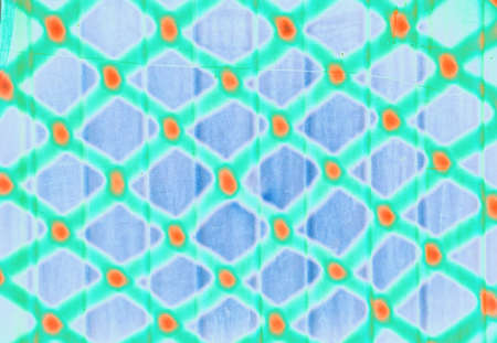 The shadow of the netting mesh on the wall, the changed color scheme, the texture, the colorful...