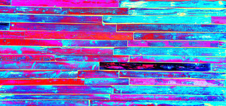 wooden plank background, short focus, typed wooden surface from short planks, changed color schemeの写真素材