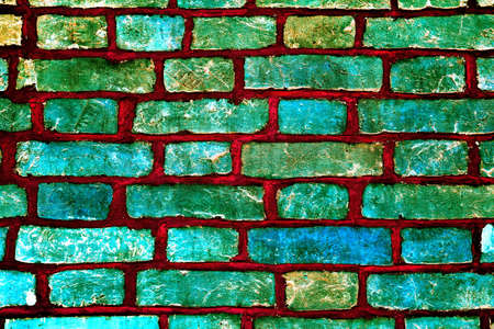 Brickwork, red brick background. Changed modified color schemeの写真素材