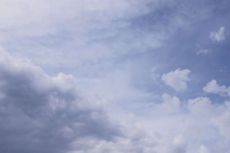 blue sky and white clouds..blue back ground. freshness of the new day. Bright blue background....