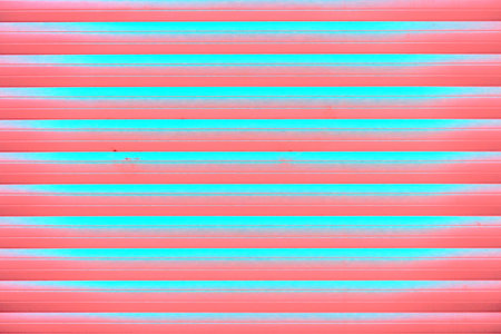 Lowered horizontal aluminum blinds. Changed color scheme. Colorful background