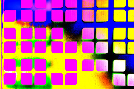 abstract pink, yellow and blue background texture with smooth lines and squares in it