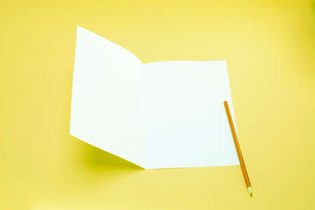 blank sheet of paper and red pencil