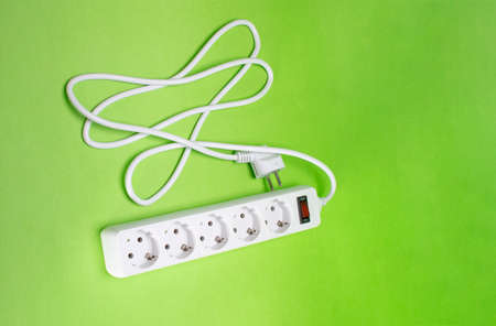 Top view of extension block on green B background. copy spaceの写真素材