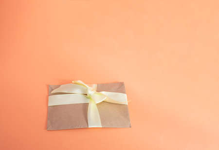 envelopes on a colored background. Concept for messages, mailの写真素材