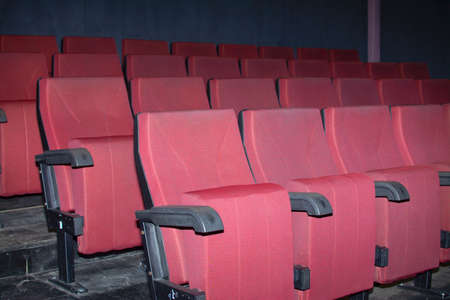 Theater red armchairs close upの写真素材