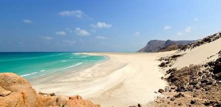 Yemen  Socotra island  Panorama of Detwah Lagoonの写真素材
