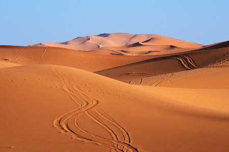 Morocco. Sand dunes of Sahara desertの写真素材