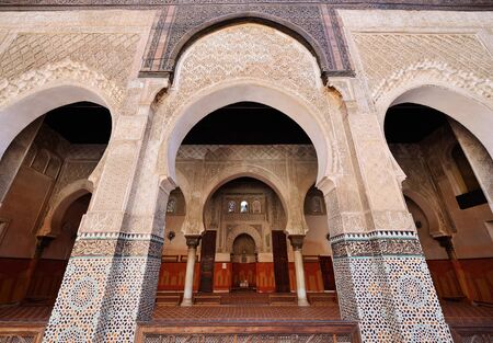 Morocco. Medersa Bou Inania in Fesの写真素材