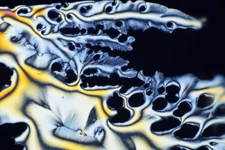 Colorful micro crystals in polarized light.の写真素材