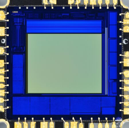 Close-up of digital phone camera sensor.