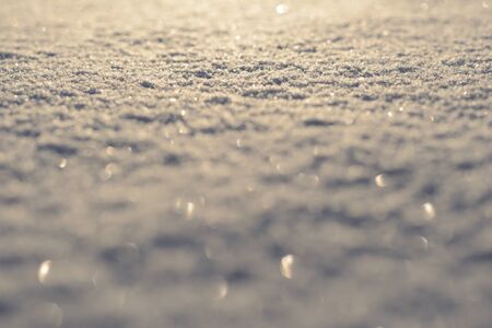 Background of natural snow texture at sunset.の写真素材