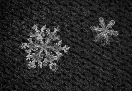 Extreme closeup of natural snowflake.の写真素材