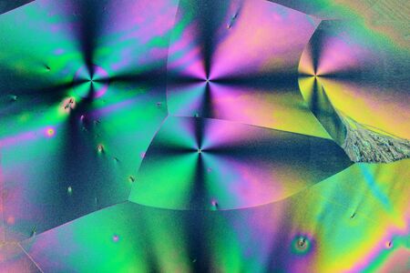 Colorful micro crystals in polarized light.の写真素材