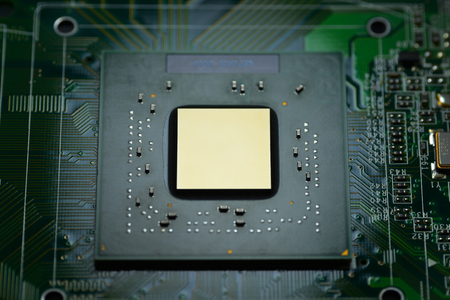 Close up of electronic circuit board.