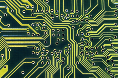 Close up of electronic circuit board.