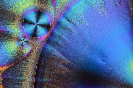 Colorful Micro Crystals in polarized Light.の写真素材
