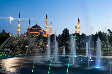 The Blue Mosque (Sultan Ahmet Camii Mosque) in the Sultanahmet area of Istanbul in Turkey. Built between 1609 and 1616 by Mehmet Aga the imperial architect.の写真素材
