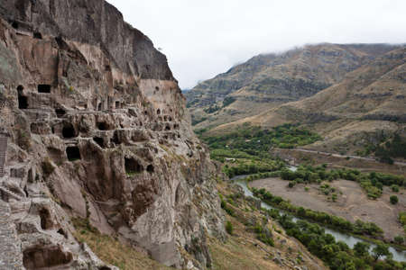 Medieval cave city/monastery Vardzia, Georgia, caucasus.の写真素材