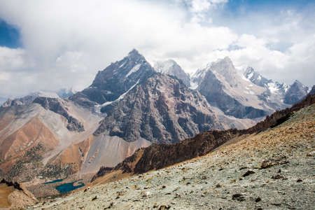 Mountain landscape in fann mountains, Tajikistan.の写真素材