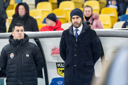 Kiev, Ukraine - December 12, 2016: Paolo Fonseca, head coach of Shakhtar Donetsk during Ukrainian...