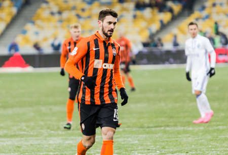 Kiev, Ukraine - December 12, 2016: Facundo Ferreyra of Shakhtar Donetsk in action during Ukrainian Premier League match against FC Dynamo Kyiv at NSC Olimpiyskiy stadium.のeditorial素材