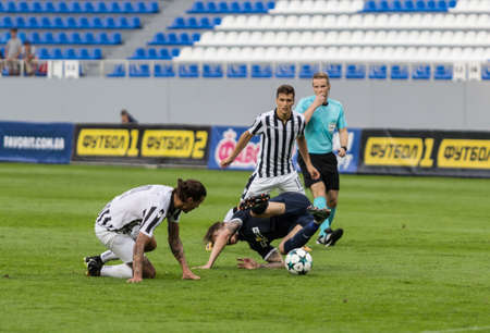 Kyiv, Ukraine - July 27, 2017: Aleksandr Prijovic in action during the UEFA Europa League match between FC Olimpik Donetsk vs FC PAOK at Stadion Dynamo in Kyiv, Ukraine.のeditorial素材