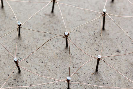 Linking entities. Network, networking, social media, connectivity, internet communication abstract.の写真素材