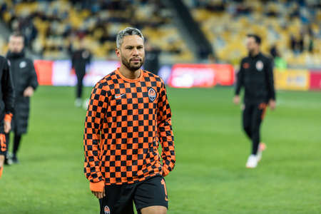Kyiv, Ukraine - October 30, 2019: Marlos of Shakhtar Donetsk during warm up before the game against FC Dynamo Kyiv in Ukrainian Cup match at NSC Olimpiyskiy stadium.のeditorial素材