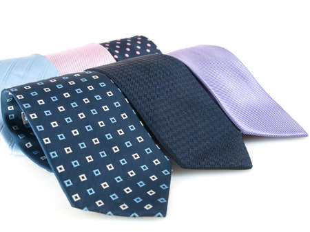 Variety of multicolored formal tiesの写真素材