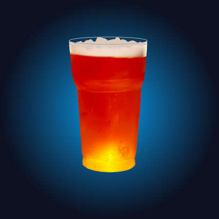 frosty glass of beer, vector illustrationのイラスト素材