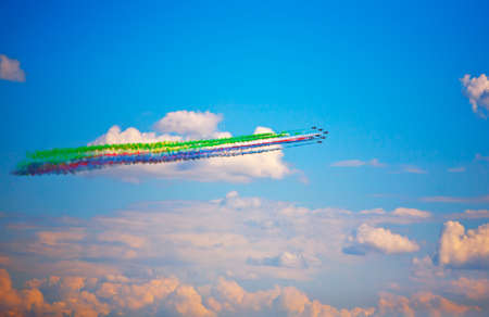 air show in a summer dayの写真素材