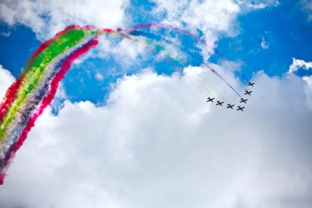 air show in a summer dayの写真素材