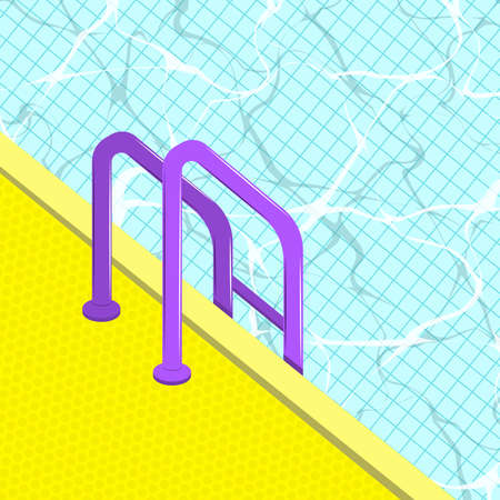 Top view of the pool. flat vector illustration.のイラスト素材