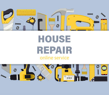Home repair tool vector illustration. online service.のイラスト素材