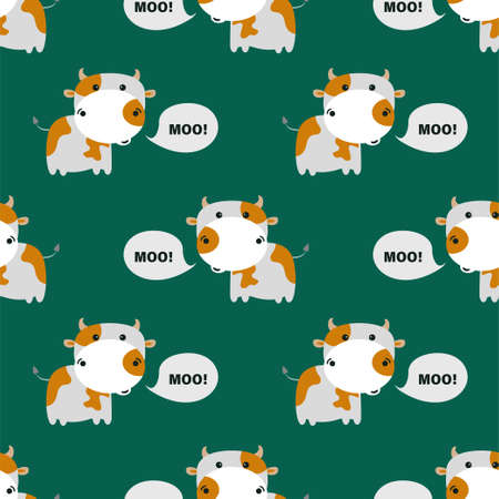 Ð¡ute redhead cows. vector illustration.のイラスト素材