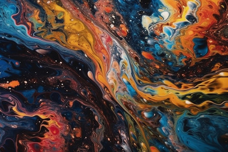 Backdrop abstract mixing paint effect.の素材