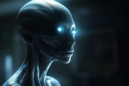 Alien sentient, life like, inner glow.の素材
