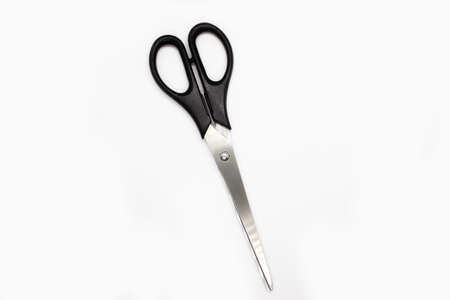 Scissors on a white background. Office supplies on a white background.の写真素材