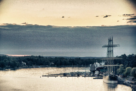 Helsinki, Finland, February 2018 - A large ship in a body of water. High quality photo